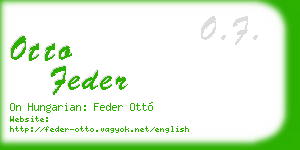 otto feder business card